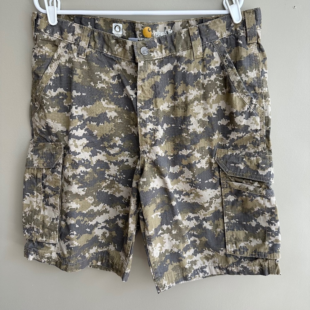 Carhartt Relaxed Fit Digital Camo Cargo Shorts Men's Size 38